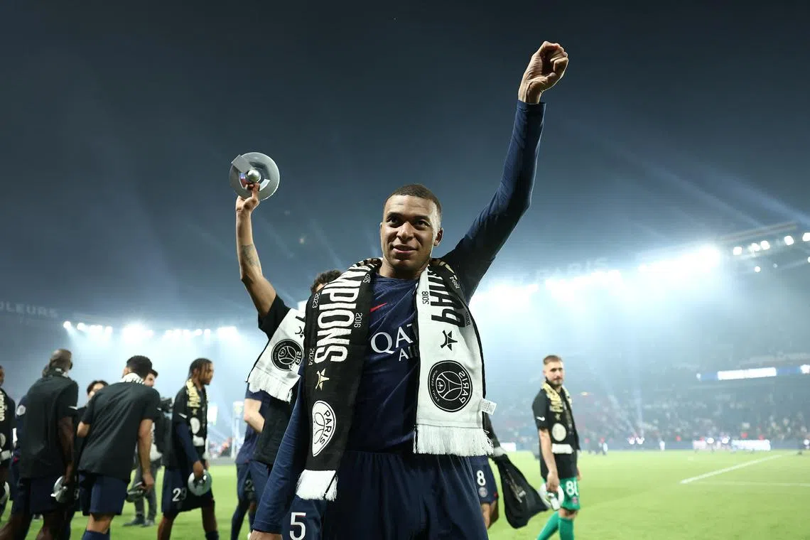 Paris Saint-Germain's French forward Kylian Mbappe is PSG’s all-time record scorer with 256 goals.