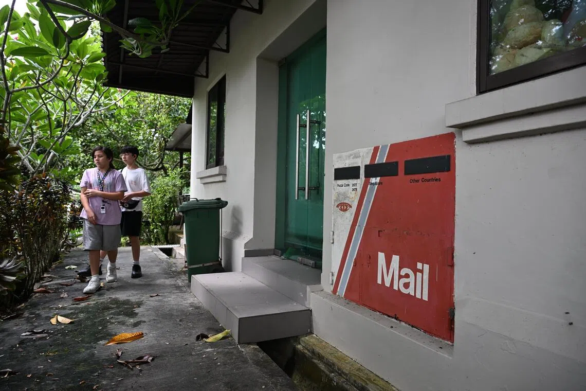 The pre-war building, formerly Nee Soon Post Office, at Mandai Road during the Yishun Heritage Tour.