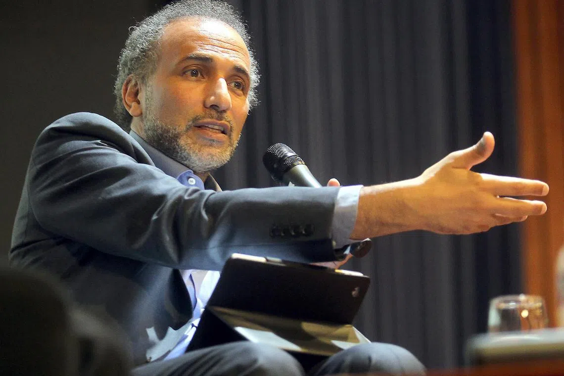 Tariq Ramadan, professor of Islamic Studies at Oxford University, speaking at a forum titled 'Religious Ethics Post-Modern Society' held at the the Islamic Religious Council of Singapore (Muis) auditorium on 13 July 2012.