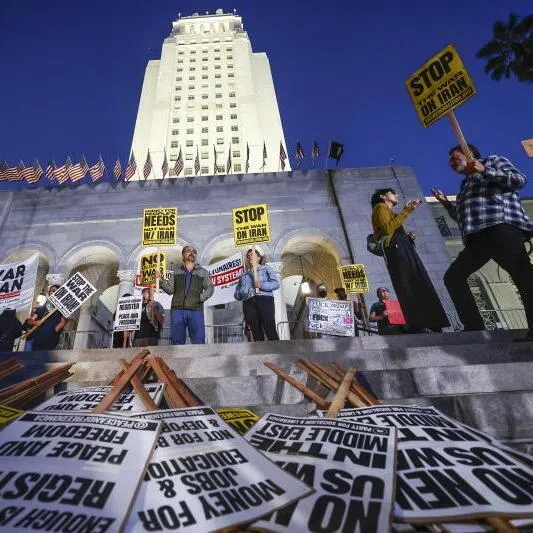 The strike on Iran has sparked protests across the US amid fears of a long-drawn conflict.