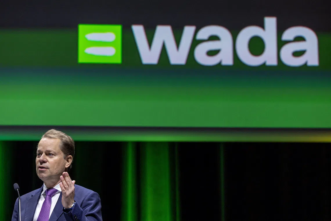 World Anti-Doping Agency (WADA) Director General Olivier Niggli attends the World Anti-Doping Agency Symposium in Lausanne, Switzerland, March 12, 2024. REUTERS/Denis Balibouse