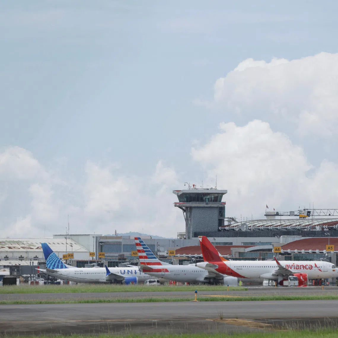 A view of  Costa Rica's Juan Santamaria International Airport where all flights were cancelled after the country was forced to close its airspace and suspend flights at International airports after a power outage hit a radar system, in Alajuela, Costa Rica, September 24, 2025. REUTERS/Mayela Lopez