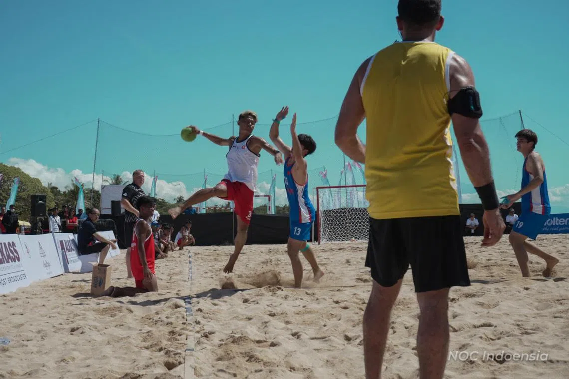 pixbeach - Handball qualifying round in Bali last month. Some 1,600 athletes from 130 countries are scheduled to descend on Bali for the World Beach Games, their second installment after their 2019 inaugural in Qatar. Credit Indonesia NOC.