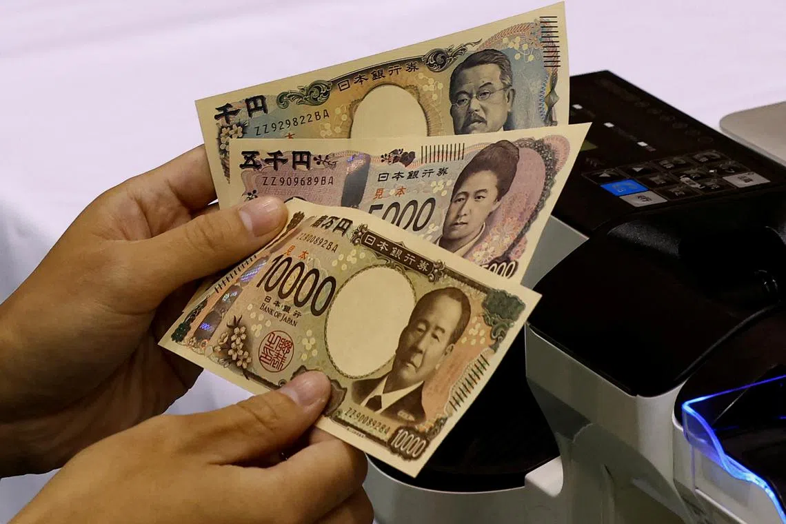 The yen hit a record low of 111.6 against the Singapore dollar on Nov 13.