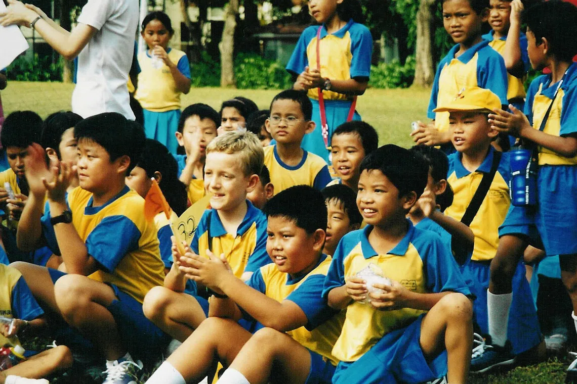 Tyler Creasman when he was a Qiaonan Primary 3 pupil in the early 2000s.