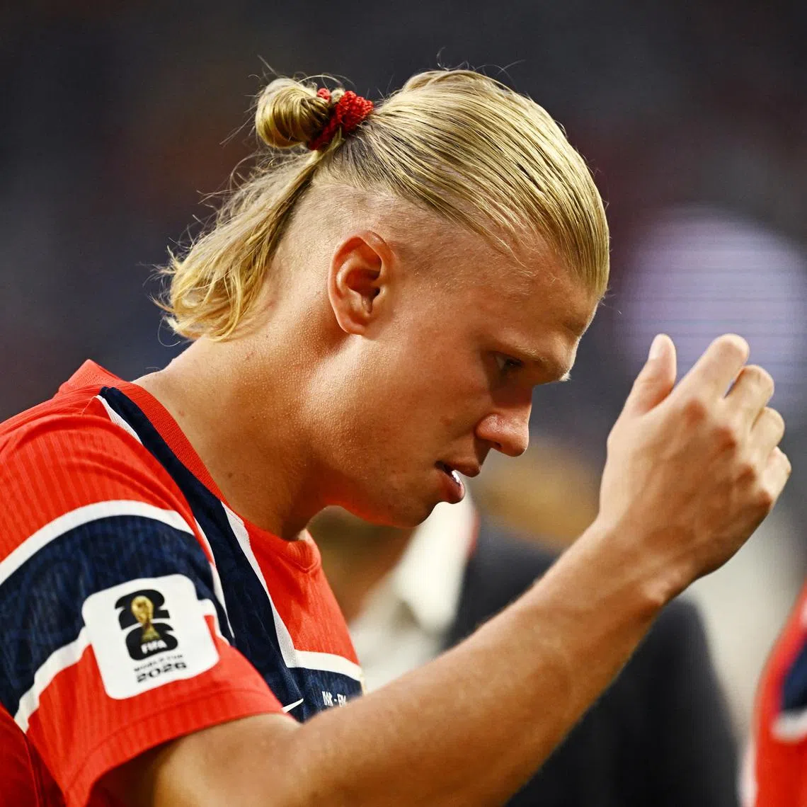 Soccer Football - FIFA World Cup 2026 - Quarter Final - Norway v England - Miami Stadium, Miami Gardens, Florida, U.S. - July 11, 2026 Norway's Erling Haaland looks dejected after the match as Norway are eliminated from the World Cup REUTERS/Dylan Martinez