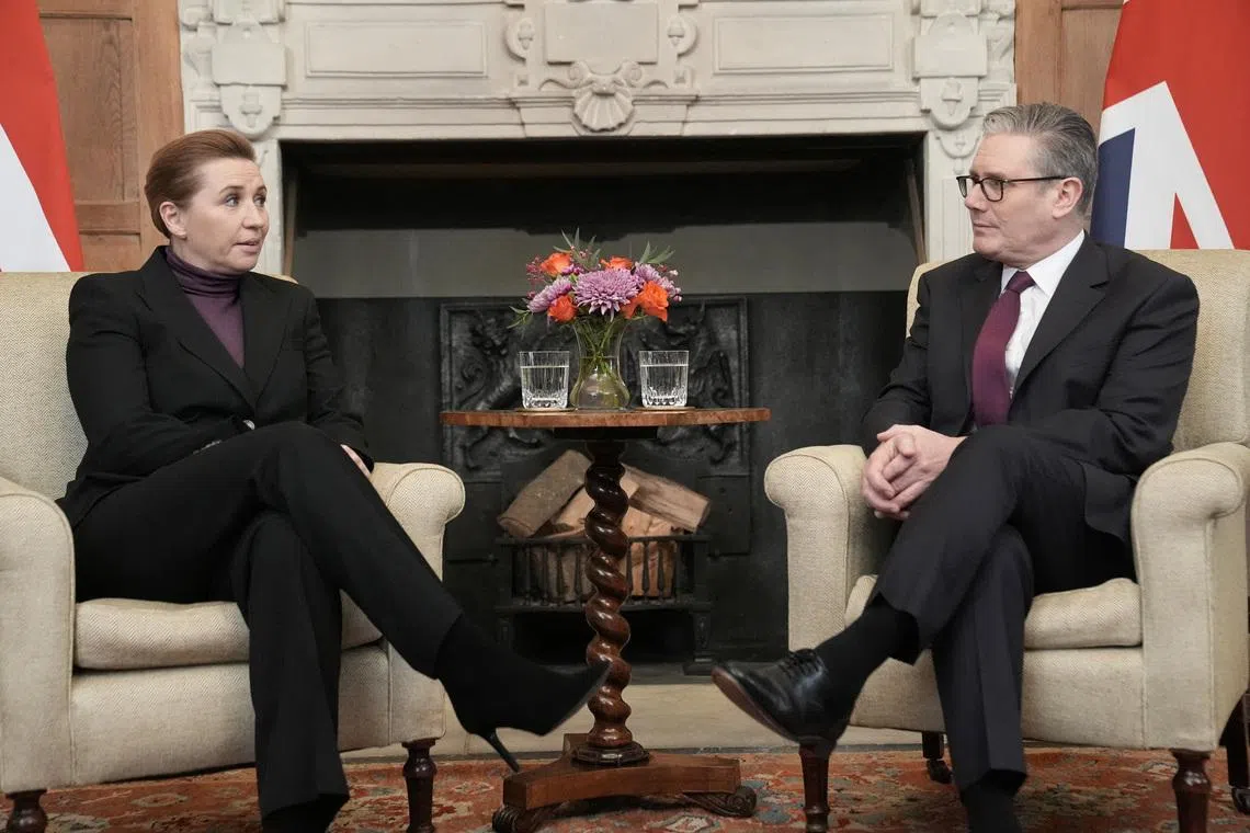 British Prime Minister Keir Starmer meets Prime Minister of Denmark Mette Frederiksen in Chequers, the country house of the serving Prime Minister of Britain, near Aylesbury in Buckinghamshire, Britain, January 22, 2026.   Stefan Rousseau/Pool via REUTERS