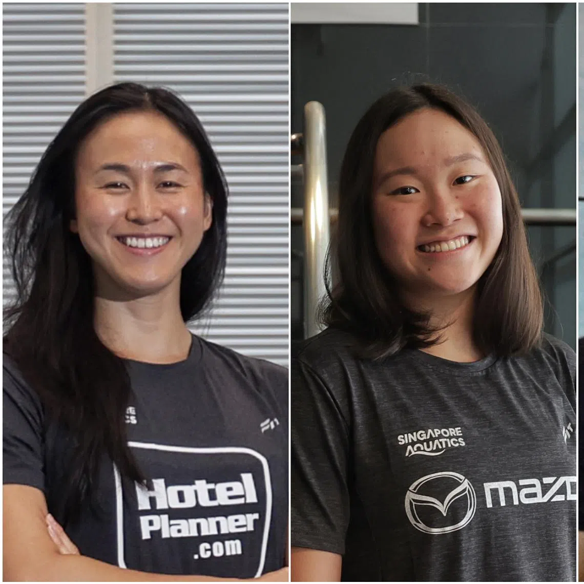 Olympic champion Joseph Schooling (right) urged the fraternity to move on from the incident involving swimmers Quah Ting Wen (left) and Gan Ching Hwee.