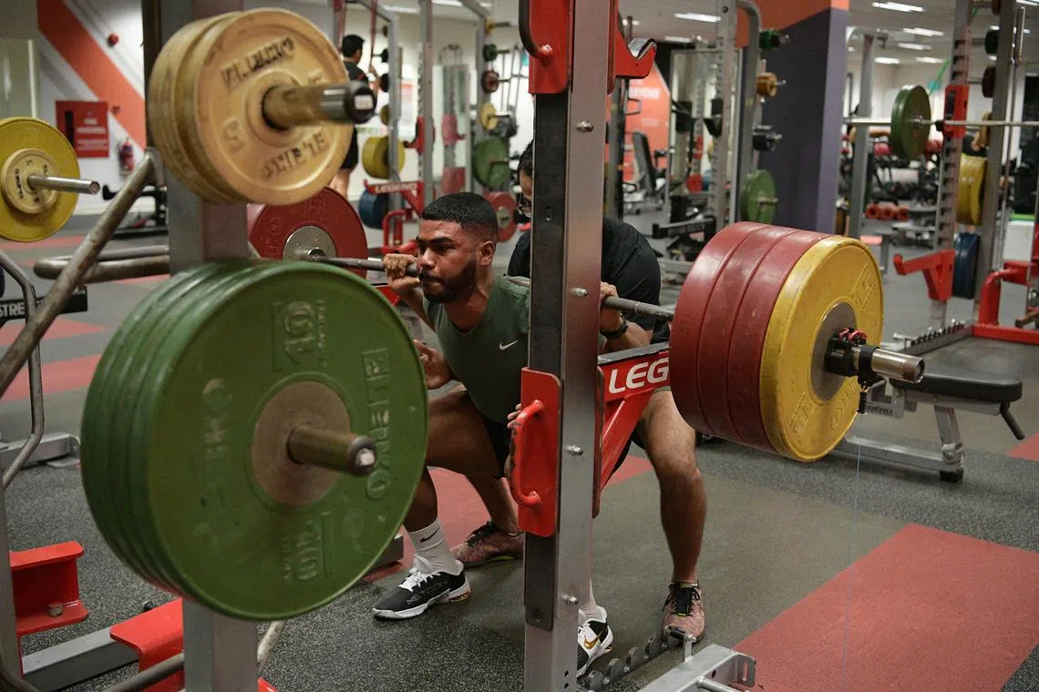 rbgym/ST20230222_202318027217/Ng Sor Luan/The gym (Performance and Rehabilitation Gym) at Singapore Sports Hub used by national athletes, the athletes and the training they do there. 