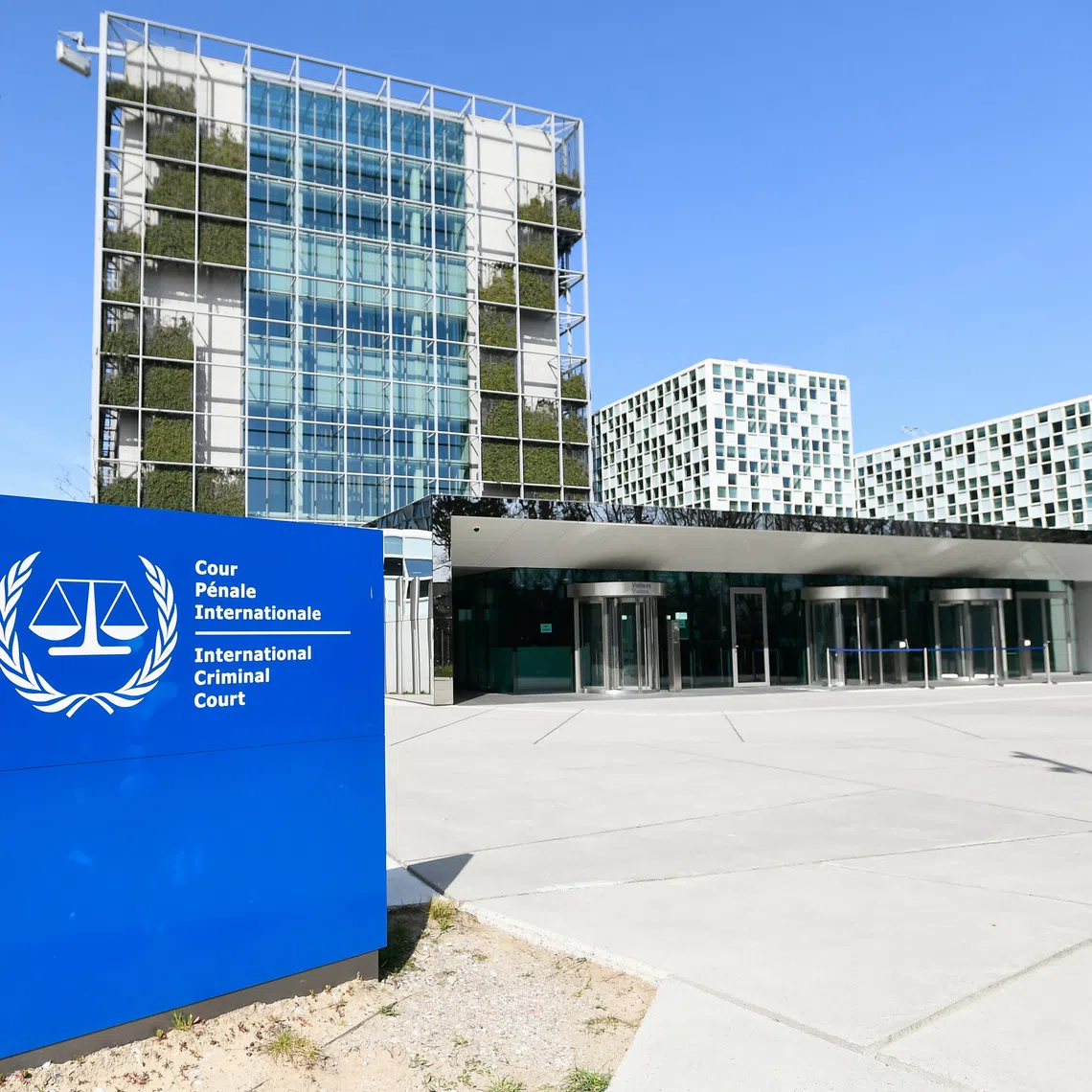 An exterior view of the International Criminal Court in the Hague, Netherlands, March 31, 2021. REUTERS/Piroschka van de Wouw