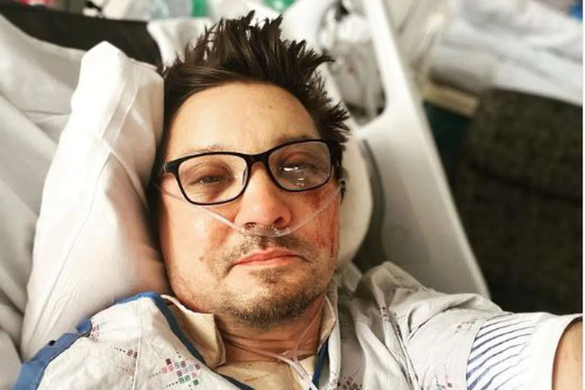 One of the first photos he shared from his hospital bed was a selfie of his messed-up face on Jan 4, 2023.