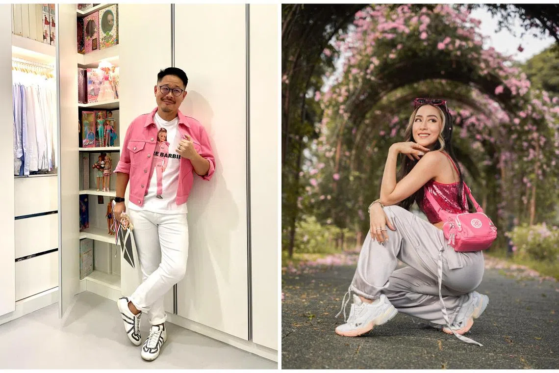 Head of strategy at a communications agency and Barbie collector Jian Yang (left) and content creator and drama teacher Sherri Ashlee Toh. 