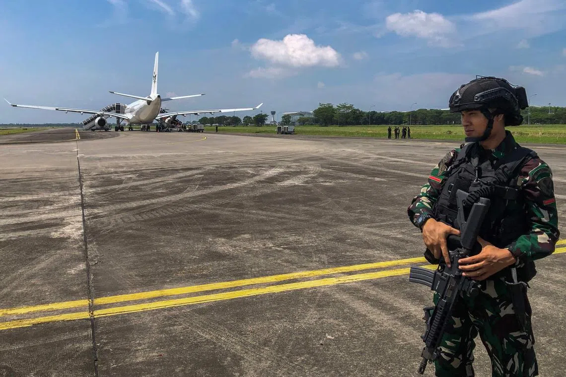 The flight was diverted to Kualanamu International Airport in Medan city.