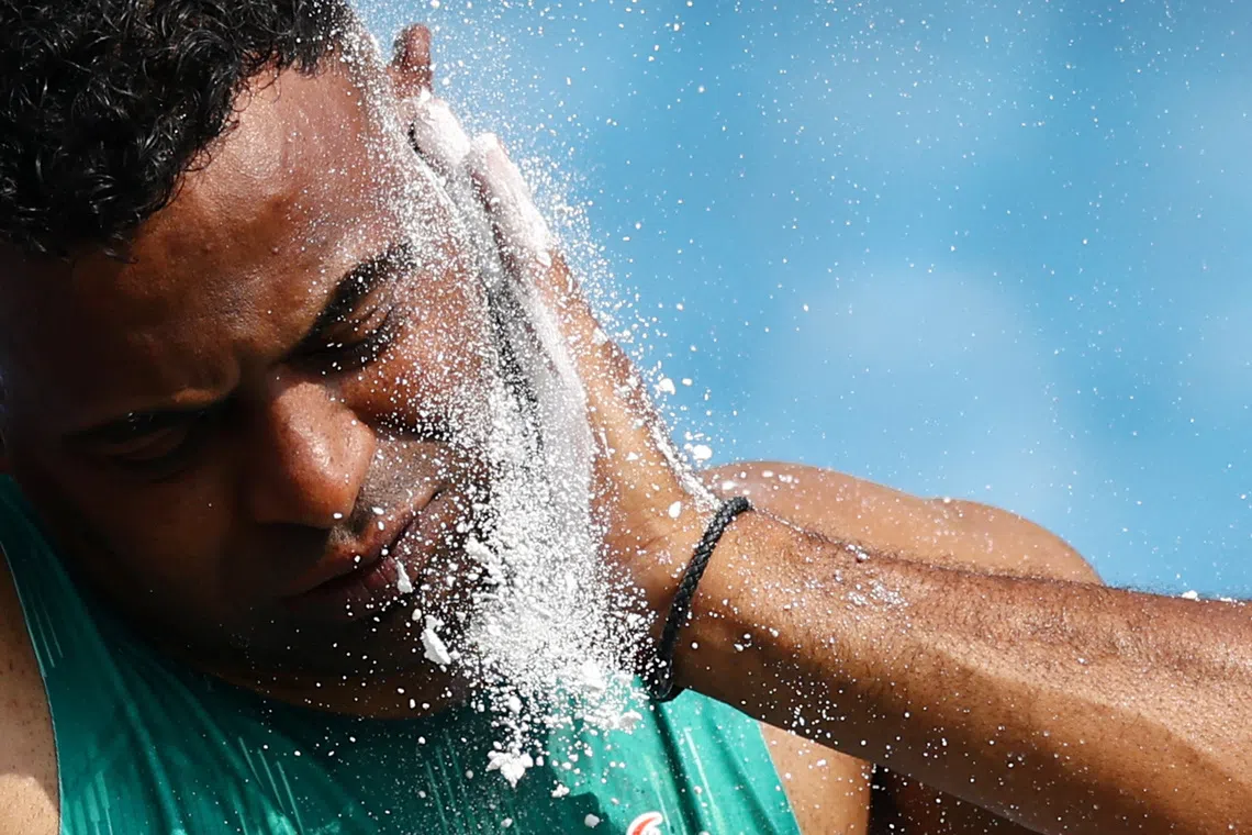 Saudi Arabia's Hani Alnakhli in action during the men's shot put final at the World Para Athletics Championships New Delhi 2025, hled at the Jawaharlal Nehru Stadium, New Delhi, India, on Oct 5, 2025.