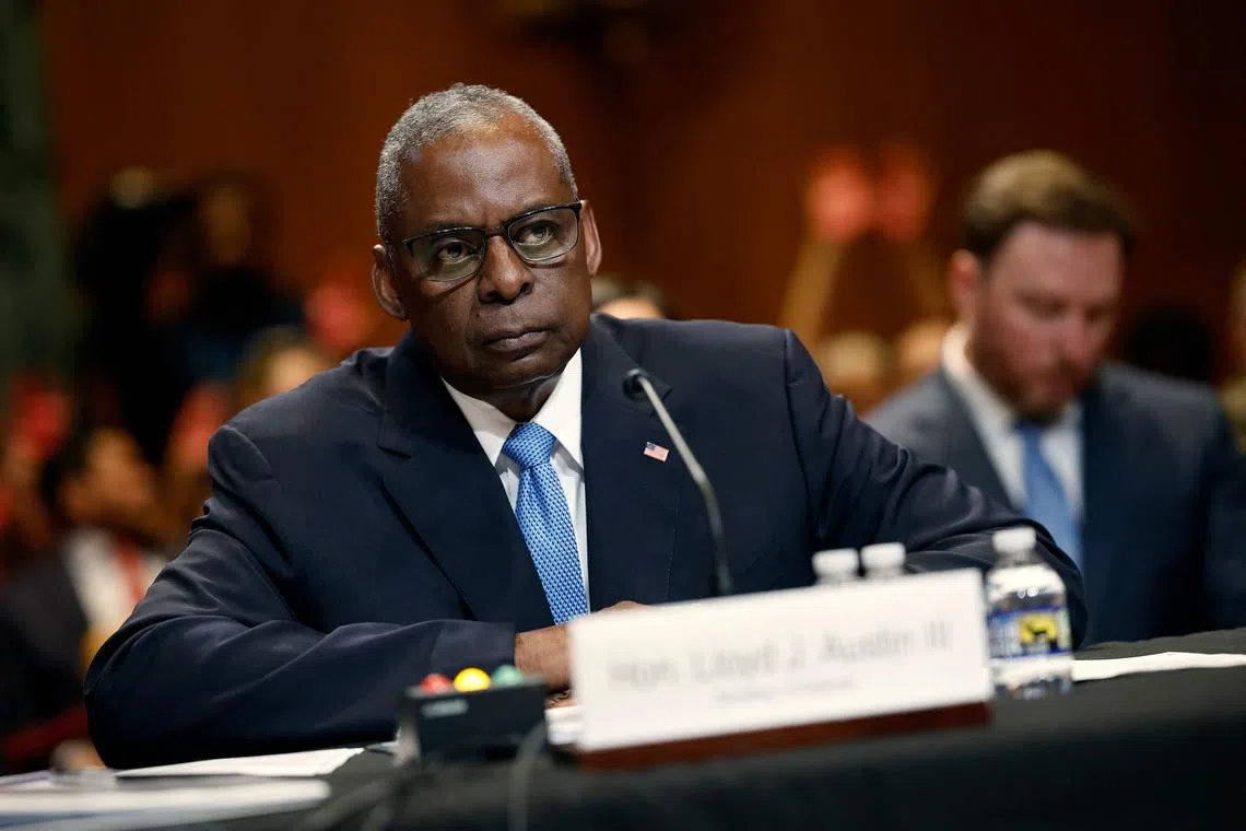 US. Secretary of Defence Lloyd Austin testifying before the Senate Appropriations Committee on Capitol Hill, on May 08, 2024.