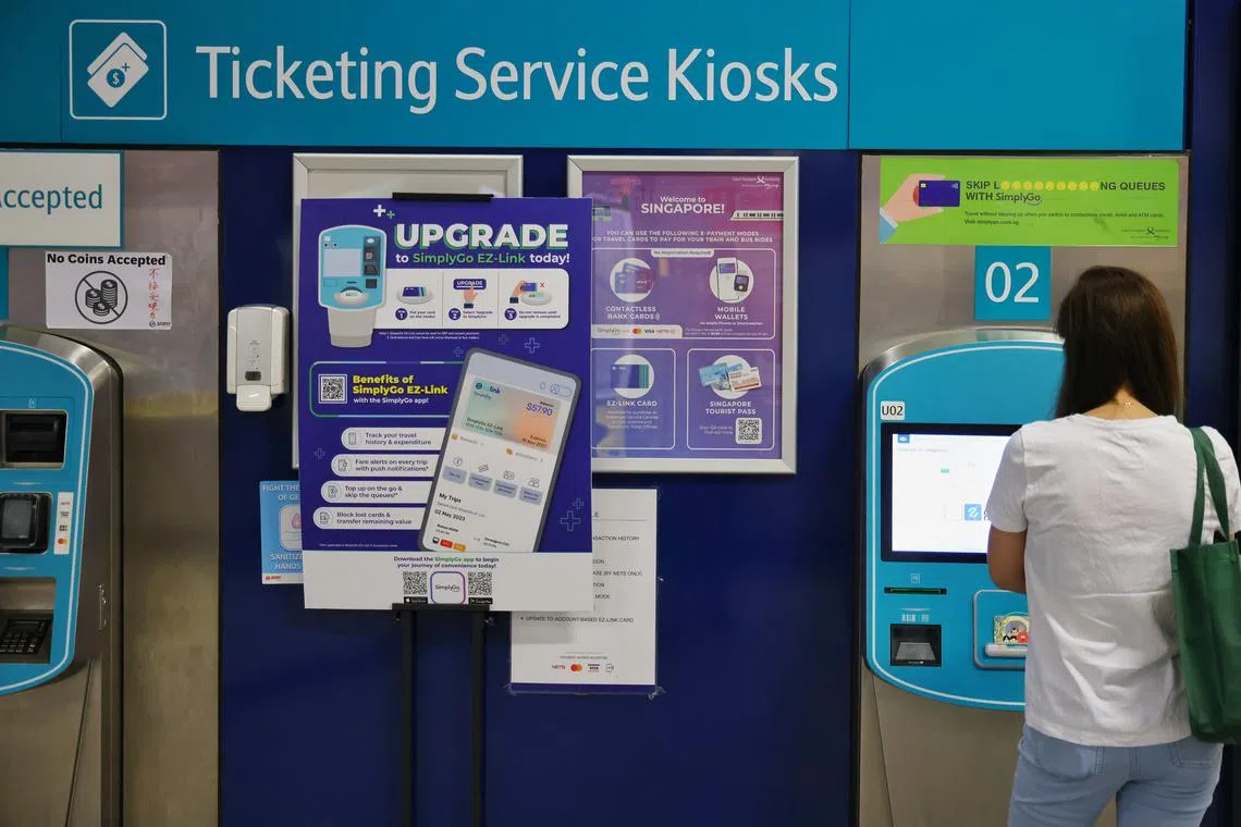 From June 1, passengers will not be able to use older, non-SimplyGo-compatible ez-link cards or Nets FlashPay cards to pay for their transport fares.