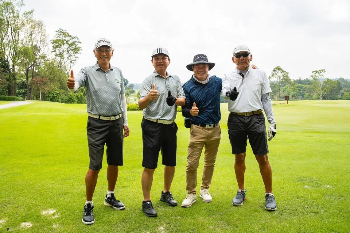 The CLA Global TS team comprising (from left) Tony Mallek, Henry Tan, Sam Chia and William Lau. The public accounting and audit firm is one of the participating teams in the The Business Times Corporate Golf League 20203 presented by Singapore Pools.