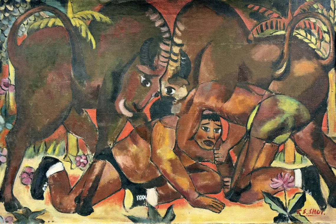 Wrestling by Shui Tit Sing.