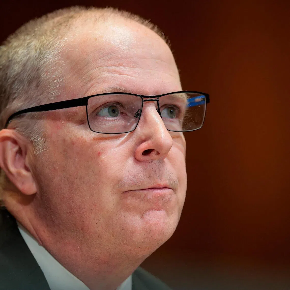 Director of the Office of Homeland Security Situational Awareness, Rear Admiral Christopher Tomney, testifying at the US Capitol on April 15, 2026, in Washington, DC. The Commerce, Justice, Science, and Homeland Security subcommittees held a hearing focused on measures to prepare for the World Cup in 2026. 