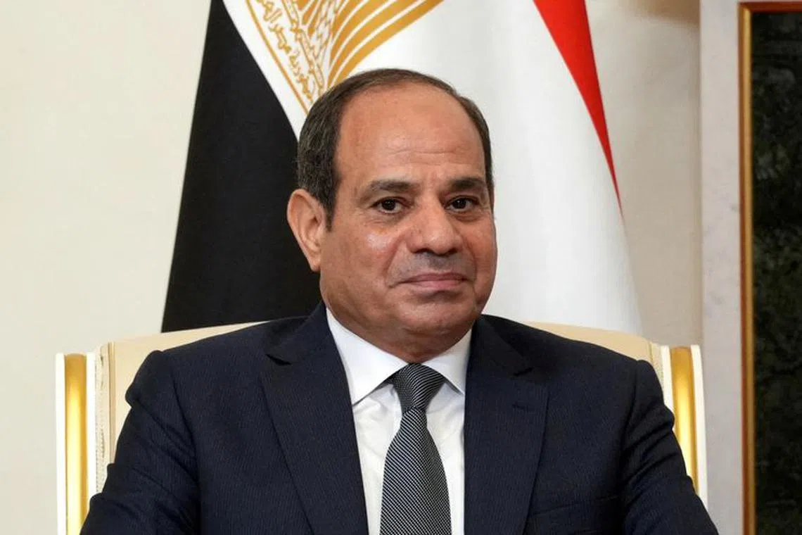 FILE PHOTO: Egyptian President Abdel Fattah al-Sisi attends a meeting with Russian President Vladimir Putin on the sidelines of Russia-Africa summit in Saint Petersburg, Russia, July 26, 2023. Sputnik/Alexei Danichev/Pool via REUTERS ATTENTION EDITORS - THIS IMAGE WAS PROVIDED BY A THIRD PARTY./File Photo