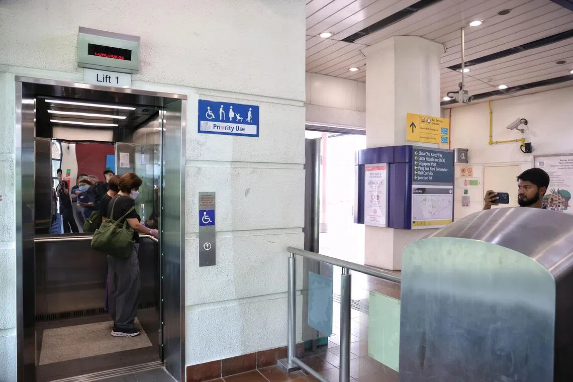 The upgraded lift at Phoenix LRT station.