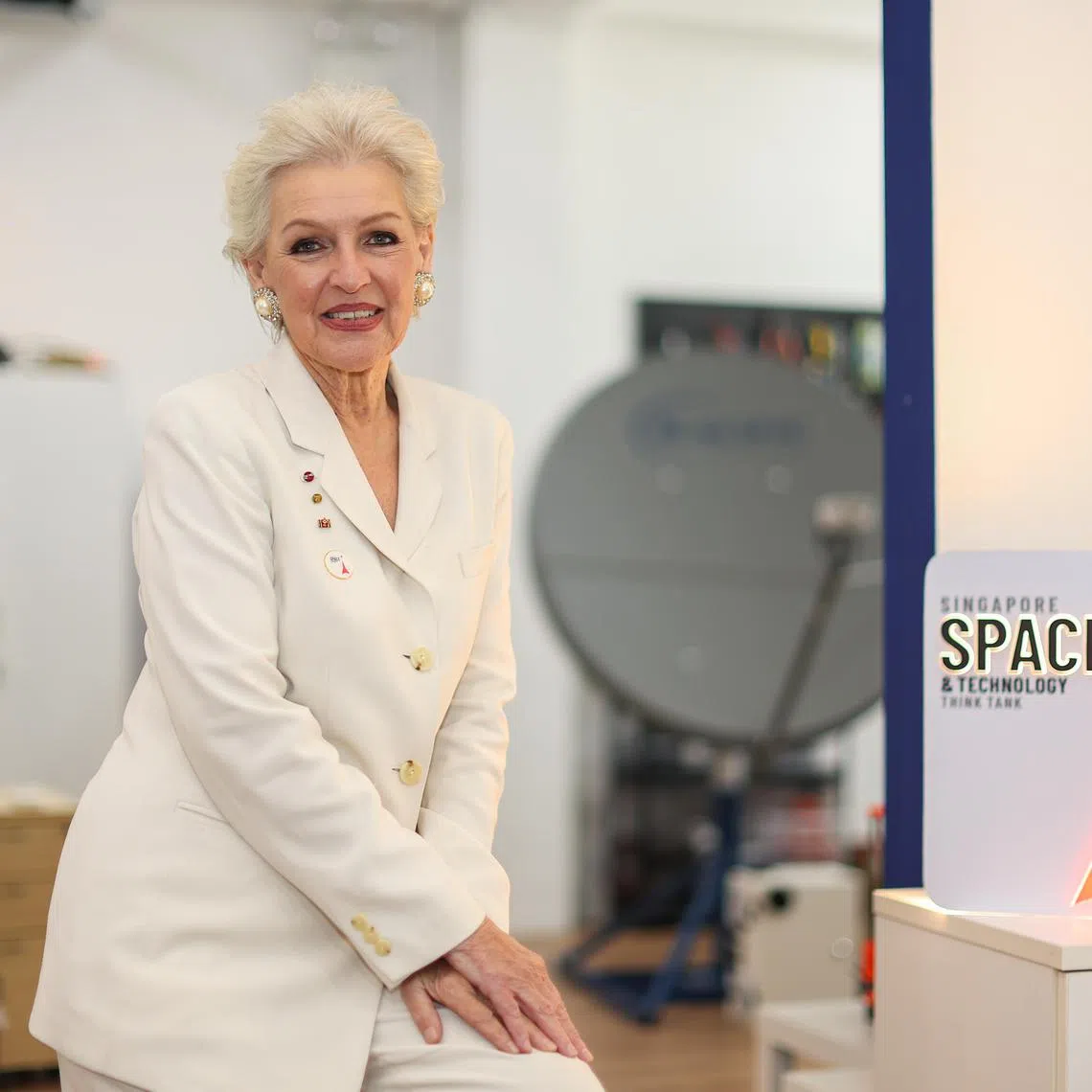 ST20250804_202596200686/khcandace/Brian Teo/Wong Kim Hoh/Profile of Ms Candace Johnson, co-founder of Societe Europeenne des Satellites (SES), at the Kacific Broadband Satellites office on Aug 4, 2025. ST PHOTO: BRIAN TEO