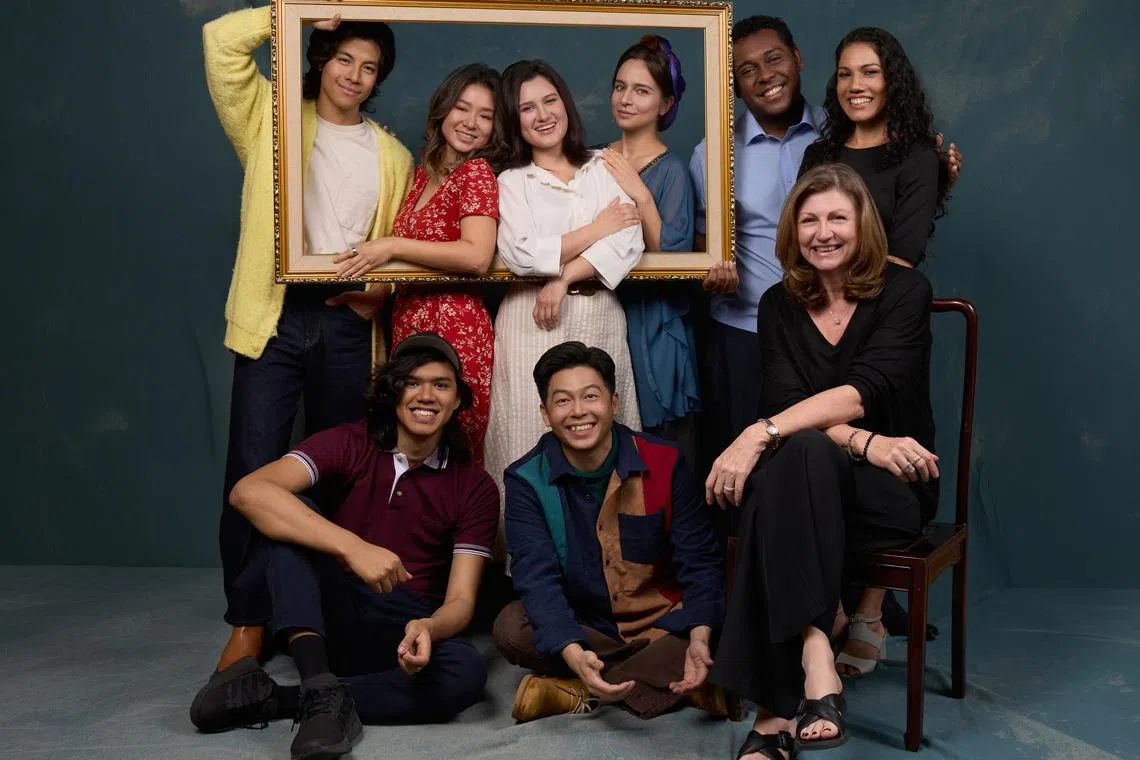 Director Tracie Pang (right) with the cast of Force Majeure.