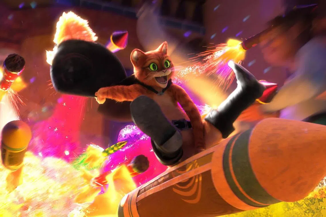 In this sequel to Puss In Boots (2011), Puss (voiced by Antonio Banderas) discovers to his horror that he is on his final life.