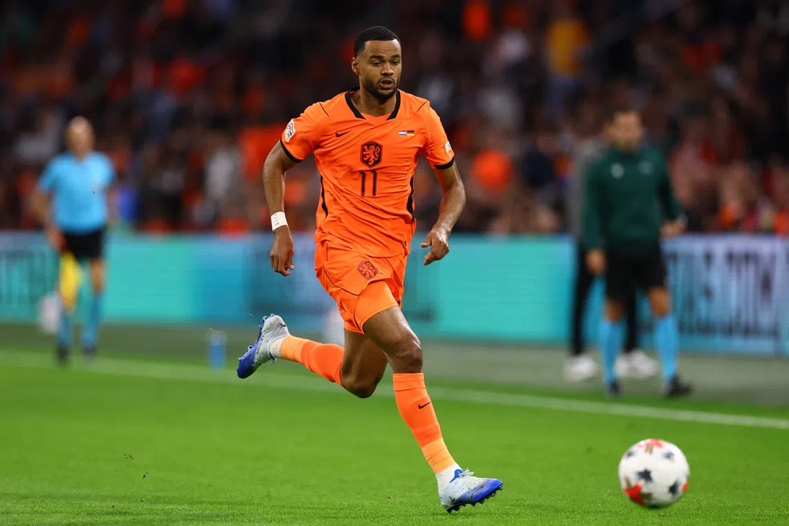 Soccer Football - Nations League - Group B - Netherlands v Germany - Johan Cruijff Arena, Amsterdam, Netherlands - September 24, 2026 Netherlands' Cody Gakpo in action REUTERS/Piroschka Van De Wouw