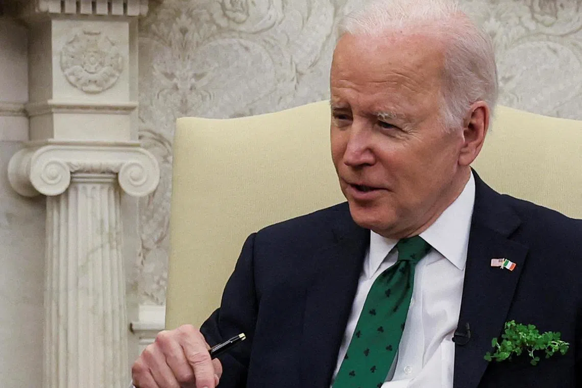 US President Joe Biden was expected to meet representatives from five Northern Irish parties in advance of his speech at Ulster University but was not planning to pressure them, a senior administration official said.