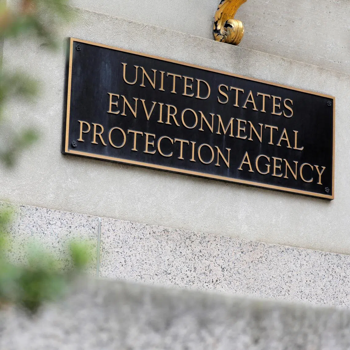 FILE PHOTO: Signage is seen at the headquarters of the United States Environmental Protection Agency (EPA) in Washington, D.C., U.S., May 10, 2021. REUTERS/Andrew Kelly/File Photo