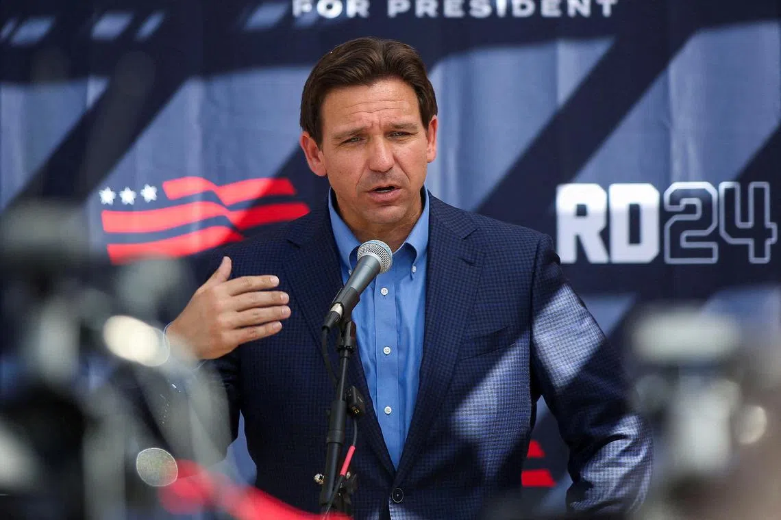 Florida Governor and Republican US presidential candidate Ron DeSantis is languishing almost 40 points behind rival Donald Trump in polling averages.