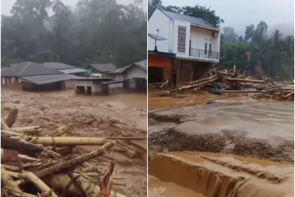 Extreme weather has lashed North Sumatra for several days, flooding parts of the Tapanuli Selatan district since Nov 24.