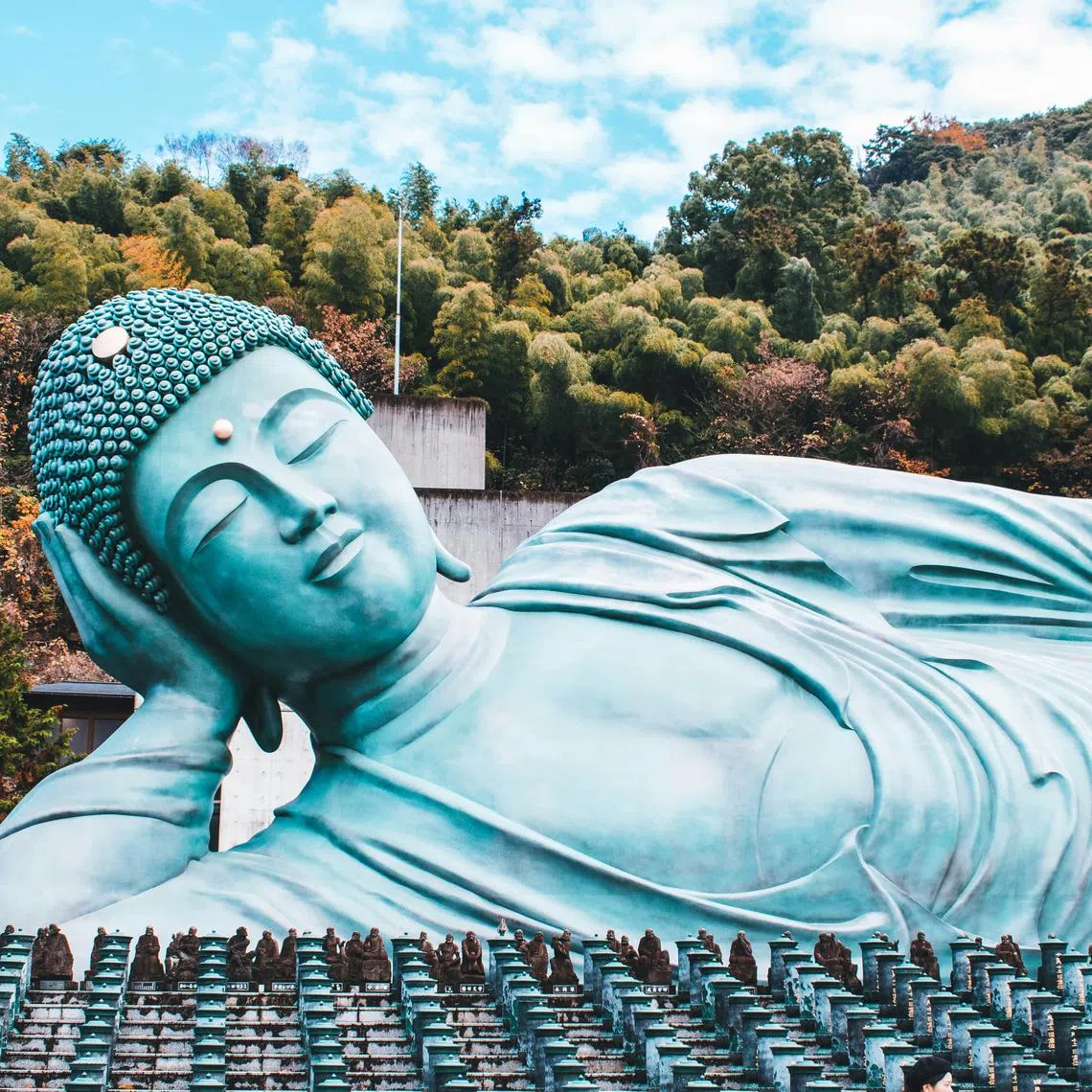 Nanzoin in Fukuoka Prefecture is known for its 41m long reclining Buddha statue.