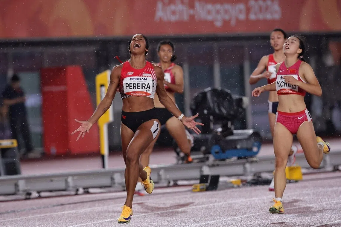 Shanti Pereira clinched gold in a season’s best 22.78sec.