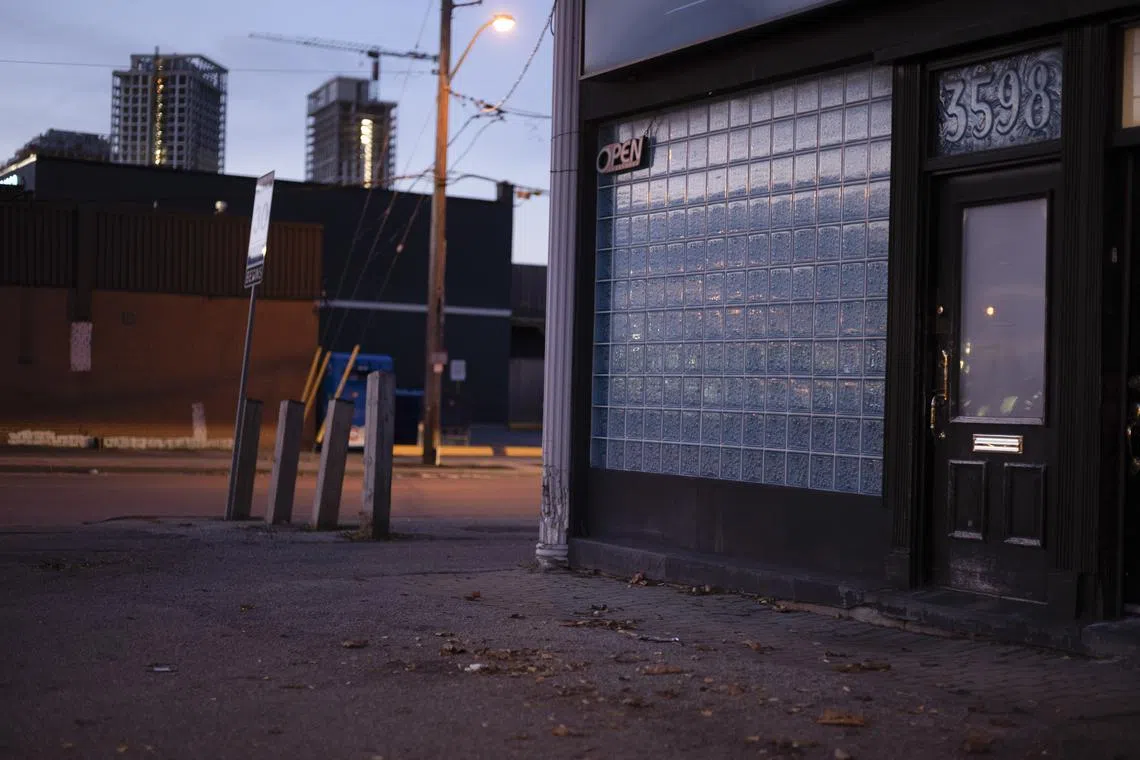 The massage parlor where the 17-year-old carried out the deadly knife attack in 2020.