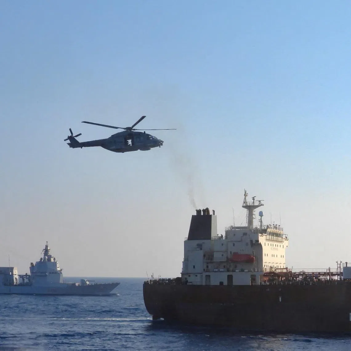 The Italian Defence Ministry said the EU-sanctioned tanker Toa Payoh declared it was sailing under a Cameroon flag and described it as part of Russia’s so-called “shadow fleet”.