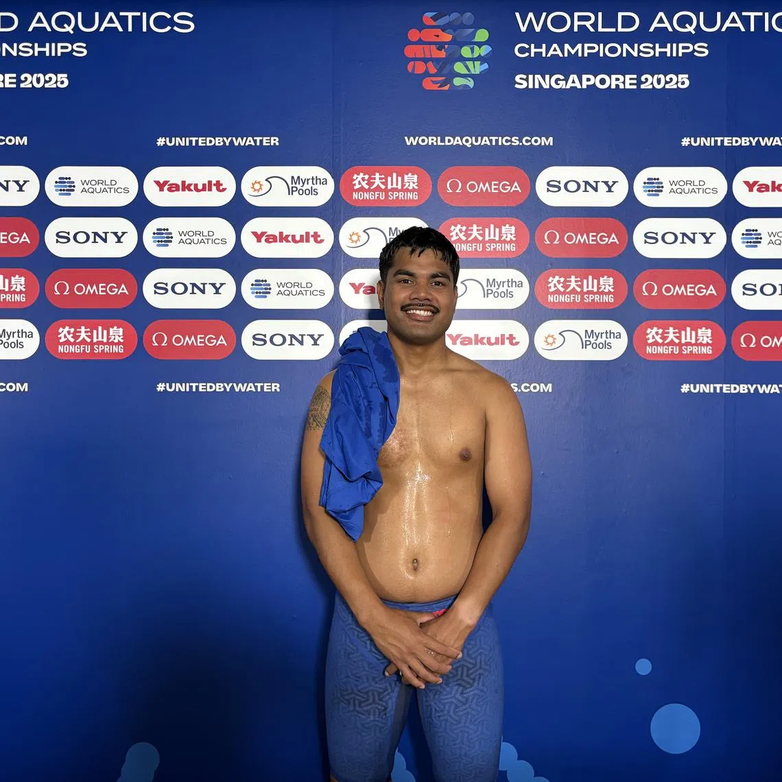 Phillip Kinono is the Marshall Island's only representative at the World Aquatics Championships in Singapore.