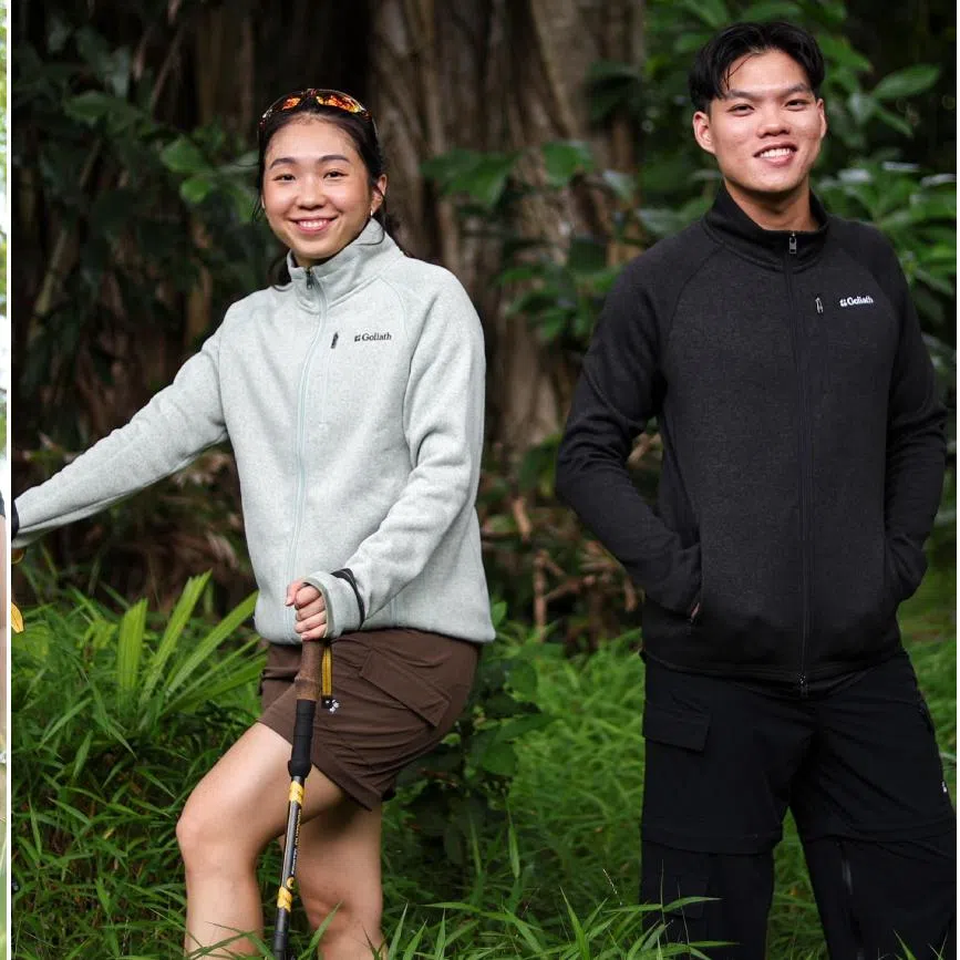 Design and production lead, Rachel Tan, founder and creative director, Annelieke Dompeling and brand and marketing lead, Nathalie Soo, of Dirty Manners (left), Goliath Outdoor co-founders Maribelle Su Mei Tian and Kenneth Wong Jun Jie.