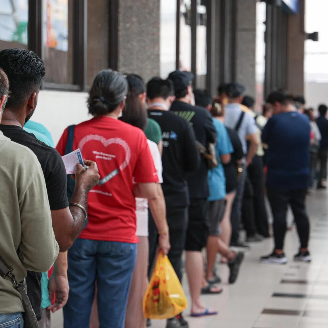 Is the long queue for the loo or the lottery?