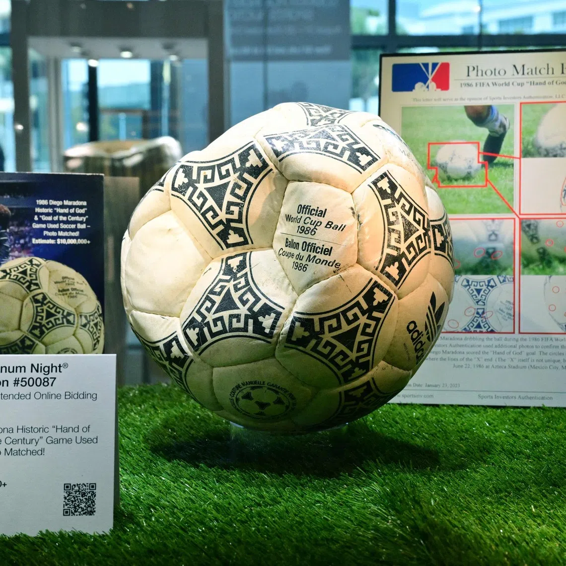 The ball that was used in the 1986 World Cup match between Argentina and England during will be put on auction in August.
