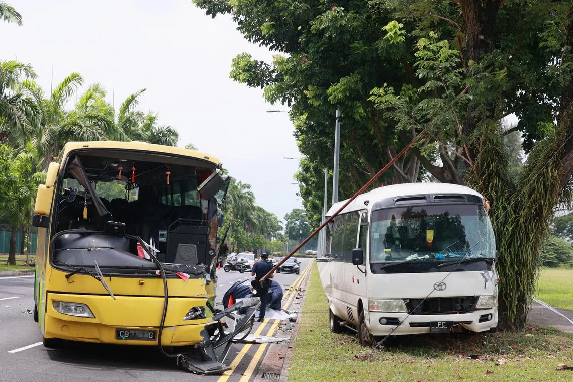 The fatality, a 64-year-old male bus driver, was pronounced dead at the scene by a Singapore Civil Defence Force (SCDF) paramedic. 