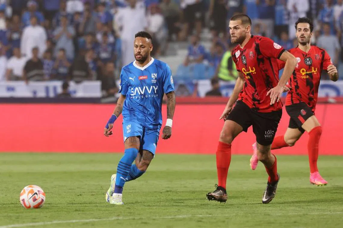 Soccer Football - Saudi Pro League - Al Hilal v Al Riyadh - Prince Faisal bin Fahd Stadium, Riyadh, Saudi Arabia - September 15, 2023 Al Hilal's Neymar in action REUTERS/Ahmed Yosri/file photo