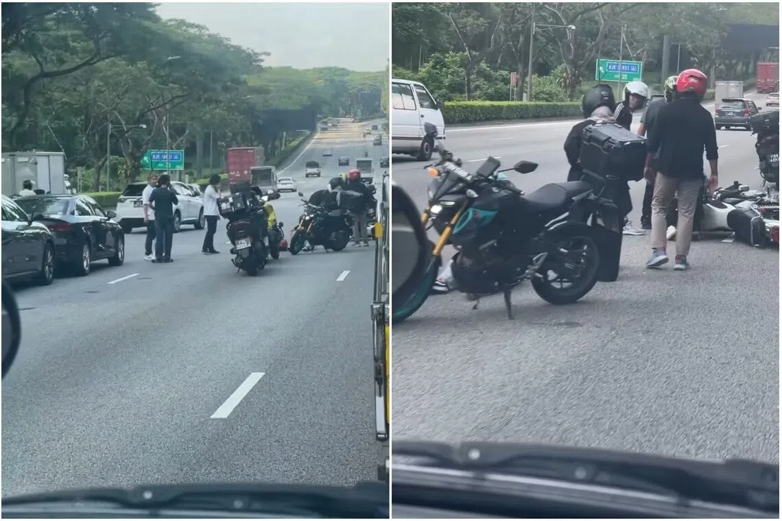 The police said the car driver had left the scene before officers arrived.