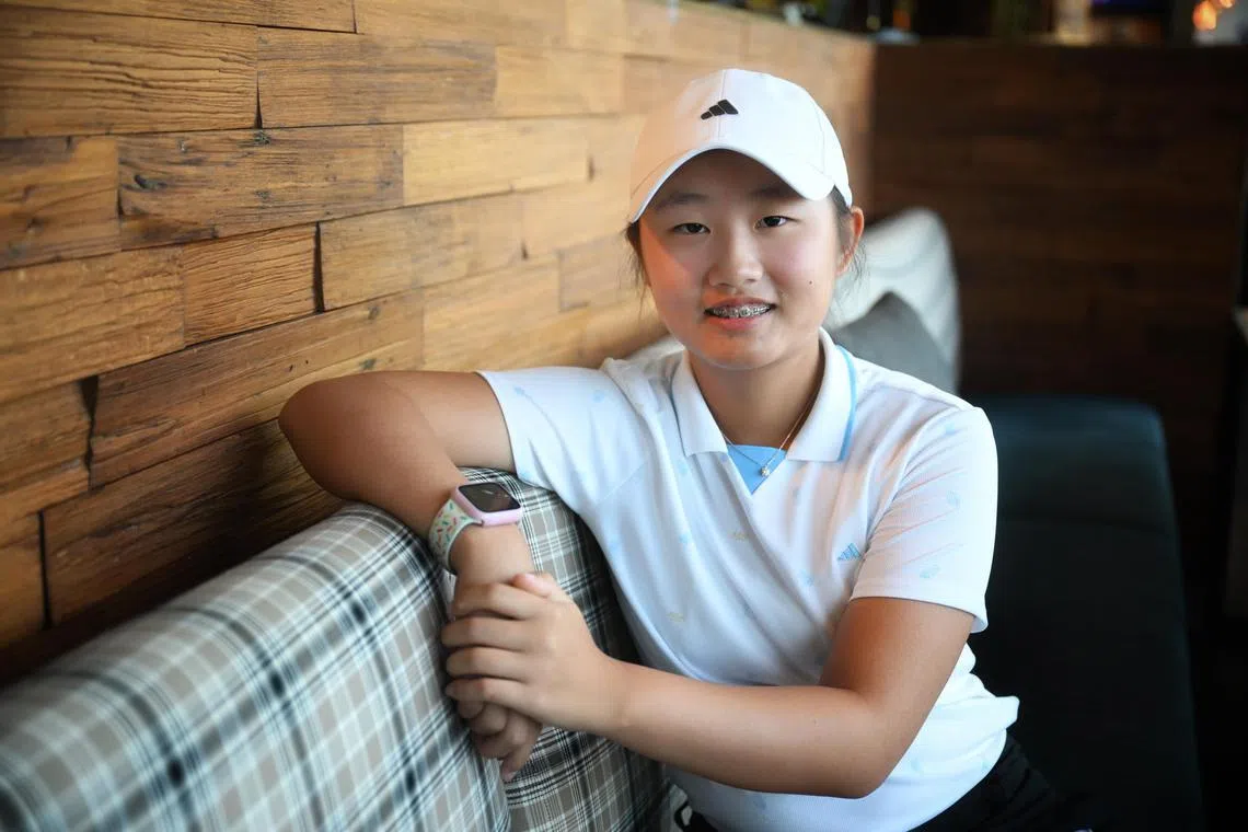 Singapore golfer Sydnie Ng at the Singapore Ladies Masters press conference on June 13, 2024.