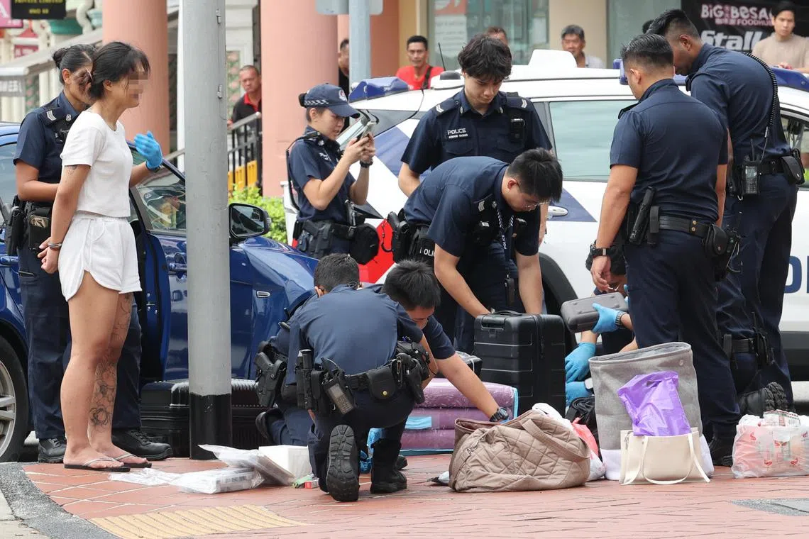 The police found substances suspected to be controlled drugs and drug paraphernalia in the car.