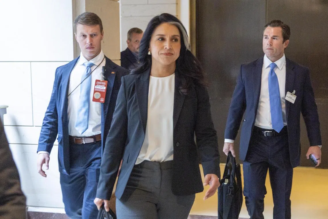 US Director of National Intelligence Tulsi Gabbard (centre) told Congress in March that was not working on a nuclear warhead.