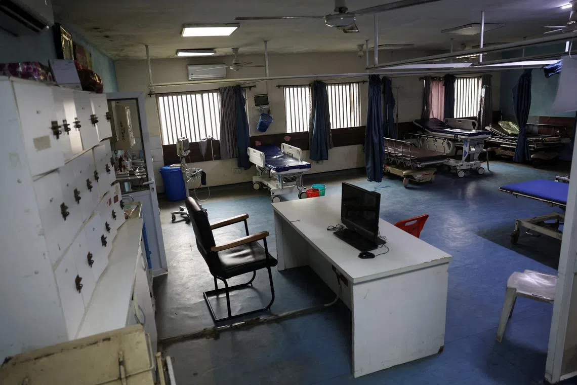 FILE PHOTO: A view of an empty ward of the emergency unit of National Orthopaedic Hospital, as Nigerian nurses begin a strike over poor support from the government in Lagos, Nigeria, July 30, 2025. REUTERS/Sodiq Adelakun/File Photo