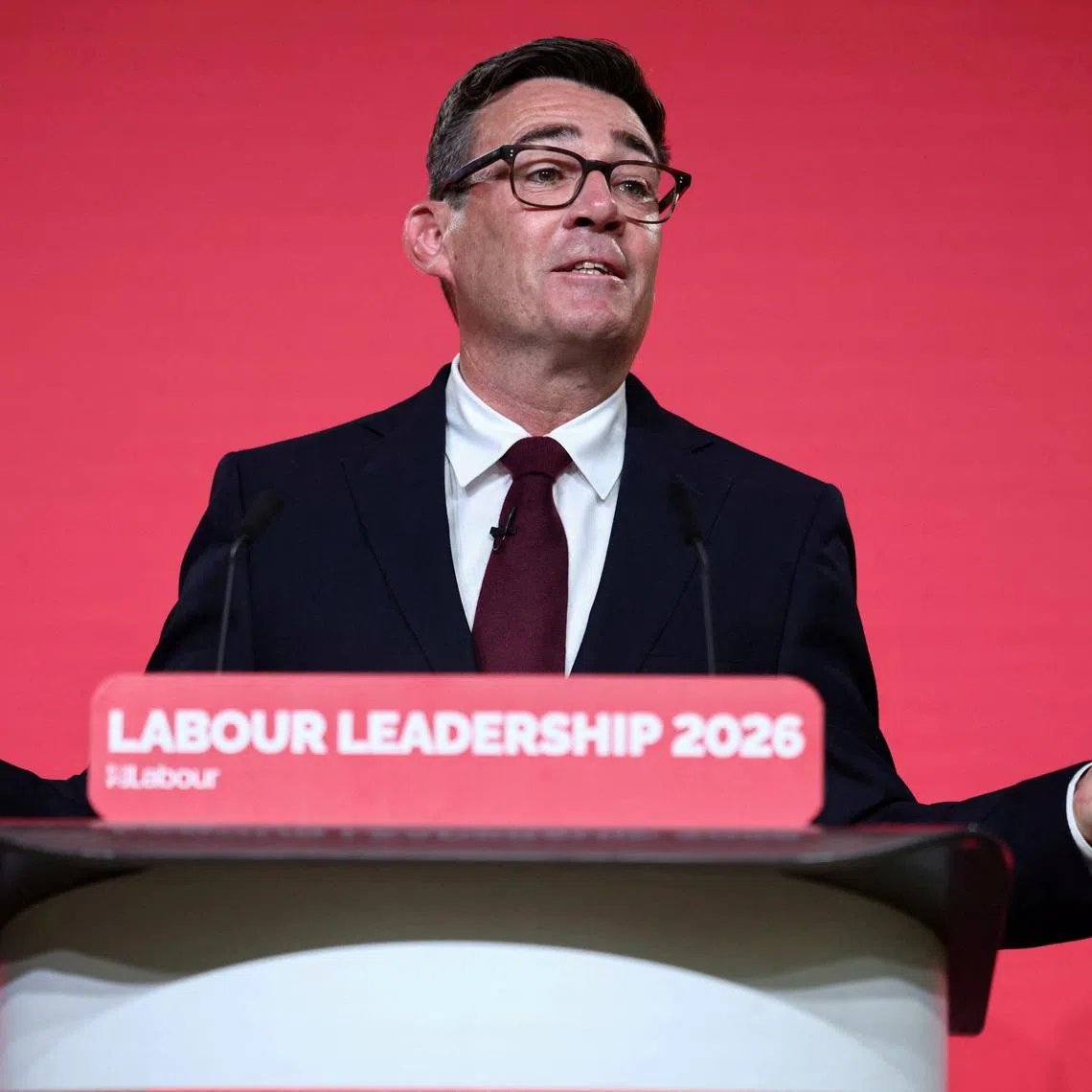 Andy Burnham speaks after being confirmed as the Labour Party's new leader and the country's next Prime Minister, during 'Labour's Special Conference' in London, Britain, July 17, 2026. HENRY NICHOLLS/Pool via REUTERS