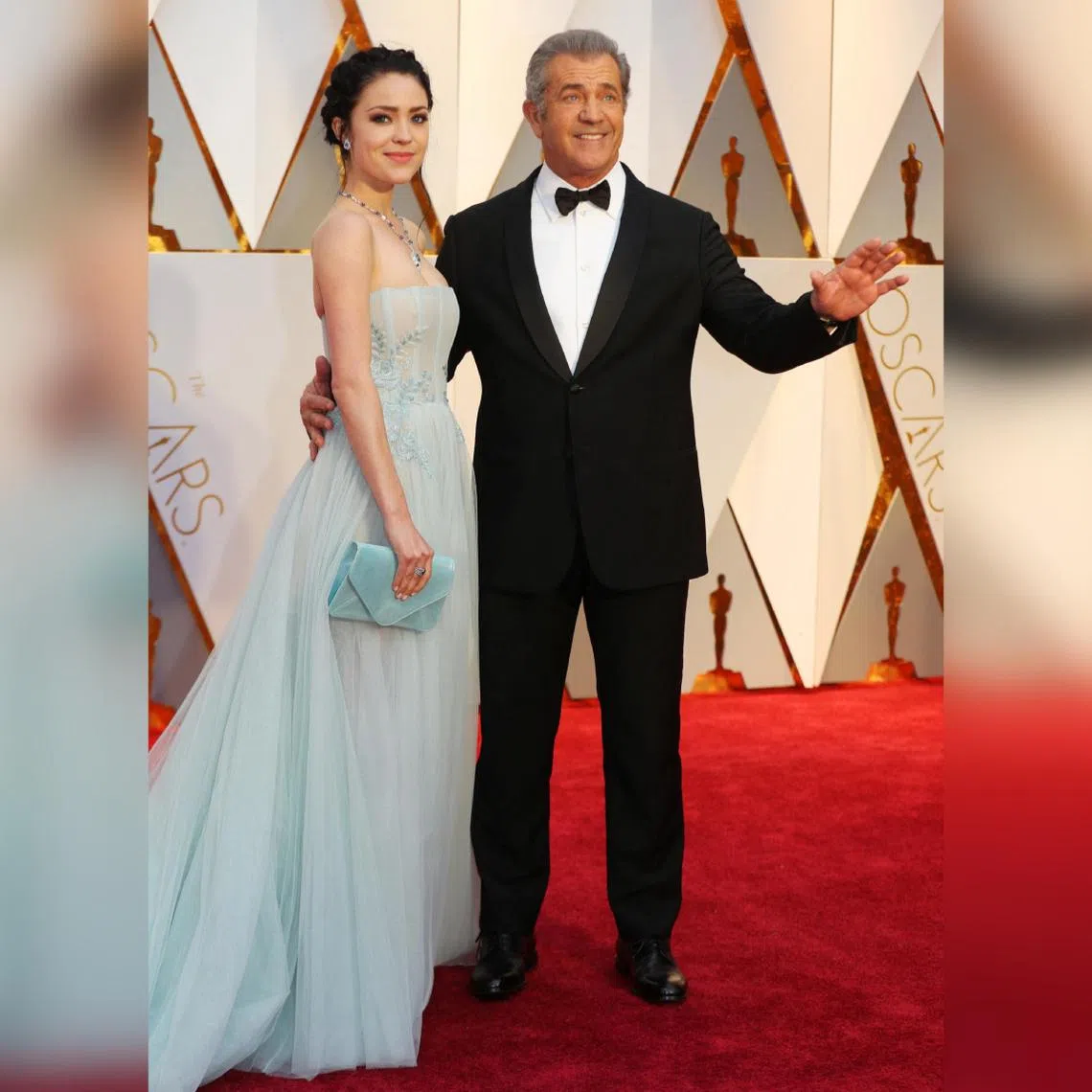 Mel Gibson and Rosalind Ross (in a 2017 file photo) had split about a year ago, but chose not to share the news publicly until now.